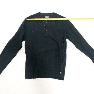 Levi's black long sleeve waffle tee size medium